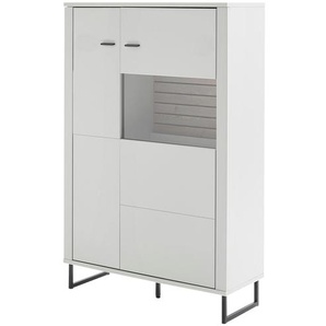 uno Highboard  Leni ¦ grau ¦ Maße (cm): B: 100 H: 153 T: 37