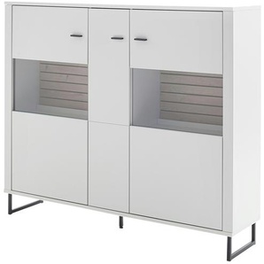 uno Highboard  Leni ¦ grau ¦ Maße (cm): B: 159 H: 136 T: 37.0