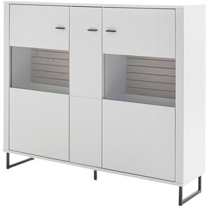 uno Highboard  Leni ¦ grau ¦ Maße (cm): B: 159 H: 136 T: 37