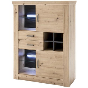 uno Highboard  Marian ¦ holzfarben ¦ Maße (cm): B: 110 H: 146 T: 45.0