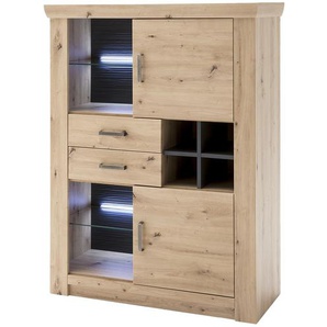 uno Highboard  Marian ¦ holzfarben ¦ Maße (cm): B: 110 H: 146 T: 45