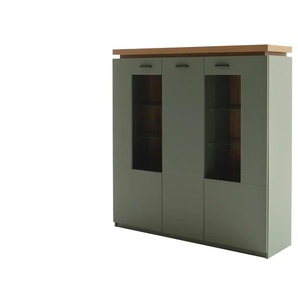 uno Highboard  Moniz ¦ grün ¦ Maße (cm): B: 138 H: 144 T: 38.0