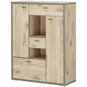 uno Highboard  Orlando ¦ holzfarben ¦ Maße (cm): B: 96 H: 125 T: 38