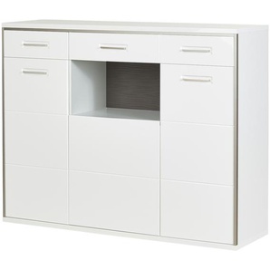 uno Highboard   Setto ¦ weiß ¦ Maße (cm): B: 154 H: 121 T: 45