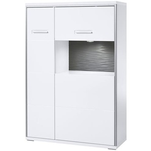 uno Highboard  Setto ¦ weiß ¦ Maße (cm): B: 94 H: 137 T: 38.0