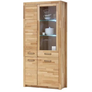 uno Kombi-Vitrine  Franjo ¦ holzfarben ¦ Maße (cm): B: 98 H: 203 T: 40.0