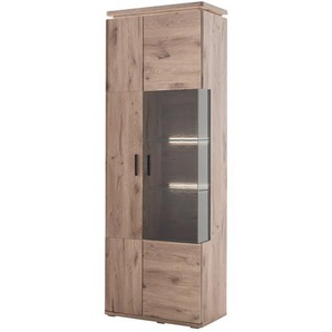 uno Kombi-Vitrine  Kataros ¦ holzfarben ¦ Maße (cm): B: 75 H: 209 T: 38.0