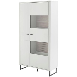 uno Kombi -Vitrine  Leni ¦ grau ¦ Maße (cm): B: 100 H: 185 T: 37.0