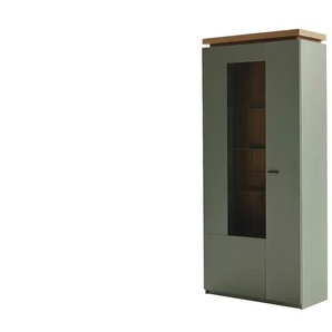 uno Kombi-Vitrine  Moniz ¦ grün ¦ Maße (cm): B: 88 H: 197 T: 38.0