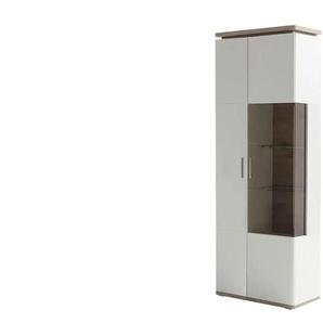 uno Kombi-Vitrine  Parez ¦ weiß ¦ Maße (cm): B: 75 H: 208 T: 38.0