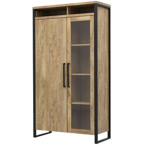 uno Kombivitrine  Carriba ¦ holzfarben ¦ Maße (cm): B: 104 H: 190 T: 45.0