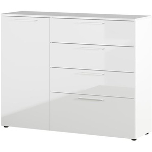 uno Sideboard  Glossy ¦ weiß ¦ Maße (cm): B: 135 H: 107 T: 40.0