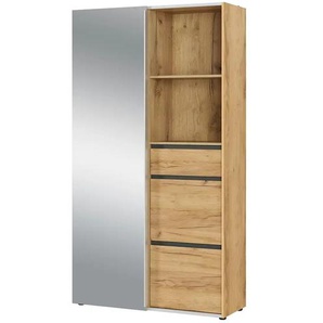 uno Kompaktgarderobe Grid ¦ holzfarben ¦ Maße (cm): B: 106 H: 195 T: 40.0