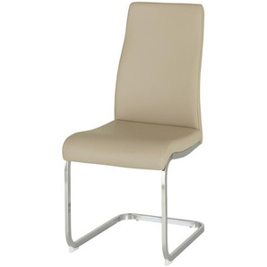 uno Freischwinger mit Kunstlederbezug Dean ¦ beige ¦ Maße (cm): B: 44 H: 97 T: 56