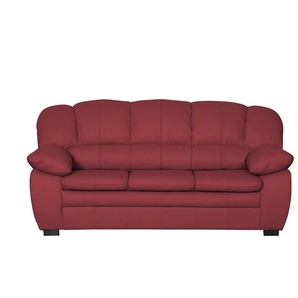 uno Ledersofa aus Echtleder Casino ¦ rot ¦ Maße (cm): B: 191 H: 88 T: 92.0