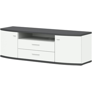 uno Lowboard  Gabbro ¦ weiß ¦ Maße (cm): B: 166 H: 53 T: 50.0