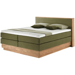 uno Massivholz-Boxspringbett mit Bettkasten Morgan ¦ grün ¦ Maße (cm): B: 204 H: 113
