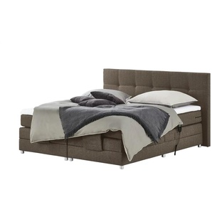 uno Motor-Boxspringbett  Manolo ¦ braun ¦ Maße (cm): B: 202 H: 112