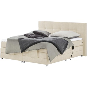 uno Motor-Boxspringbett   Manolo ¦ creme ¦ Maße (cm): B: 202 H: 112