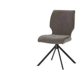 uno Esszimmerstuhl drehbar Diana ¦ grau ¦ Maße (cm): B: 49 H: 88 T: 63.0