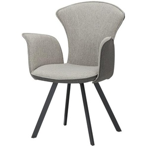 uno Esszimmerstuhl im Kombi-Bezug Griffin ¦ grau ¦ Maße (cm): B: 62 H: 85,5 T: 59.5