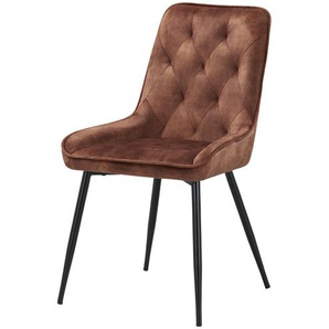 uno Polsterstuhl  Henriette ¦ braun ¦ Maße (cm): B: 48,5 H: 84,5 T: 57,5