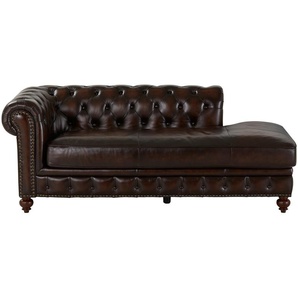 uno Recamiere  Chesterfield ¦ braun ¦ Maße (cm): B: 203 H: 79 T: 100