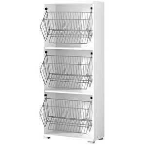 uno Schuhschrankkorpus Weiß Puzzle ¦ weiß ¦ Maße (cm): B: 53 H: 132 T: 30.0