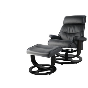 uno Sessel Hocker Set mit Relaxfunktion Ben ¦ schwarz ¦ Maße (cm): B: 80 H: 105 T: 92.0