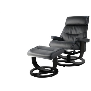 uno Sessel Hocker Set mit Relaxfunktion Ben - schwarz - Materialmix - 80 cm - 105 cm - cm 92,0 | Möbel Kraft