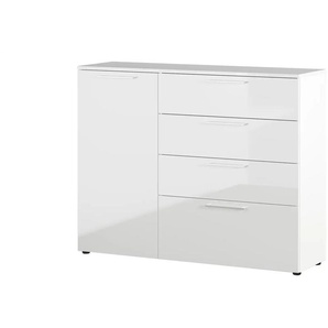 uno Sideboard  Glossy ¦ weiß ¦ Maße (cm): B: 135 H: 107 T: 40.0