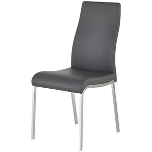 uno Esszimmerstuhl mit Metallgestell Dean ¦ grau ¦ Maße (cm): B: 44 H: 96 T: 57.0