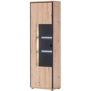 uno Vitrine  Argon ¦ holzfarben ¦ Maße (cm): B: 63 H: 210 T: 38.0