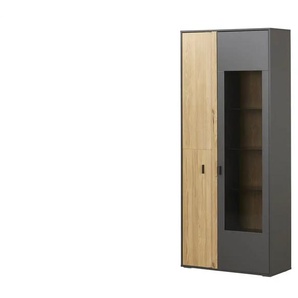 uno Vitrine  Butera ¦ grau ¦ Maße (cm): B: 89 H: 206 T: 38.0