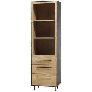 uno Vitrine  Lecce ¦ holzfarben ¦ Maße (cm): B: 60 H: 200 T: 45.0