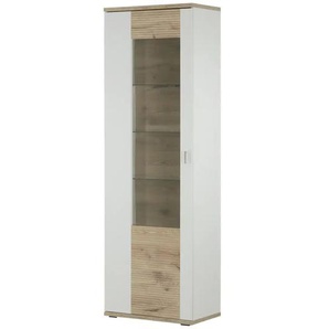 uno Vitrine  Milano ¦ grau ¦ Maße (cm): B: 64 H: 195 T: 38.0