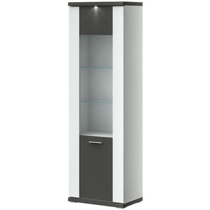 uno Vitrine  Titan ¦ grau ¦ Maße (cm): B: 66 H: 207 T: 42.0