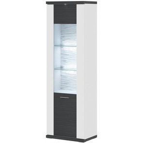 uno Vitrine  Titan ¦ grau ¦ Maße (cm): B: 66 H: 207 T: 42.0