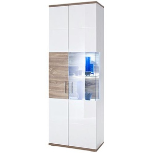 uno Vitrine  Zypern ¦ weiß ¦ Maße (cm): B: 70 H: 199 T: 37.0