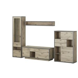 uno Wohnkombination  Orlando ¦ holzfarben ¦ Maße (cm): B: 308 H: 208 T: 50.0