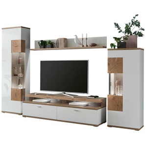 uno Wohnwand  Sylt ¦ weiß ¦ Maße (cm): B: 301 H: 209 T: 50.0
