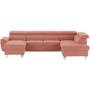 uno Wohnlandschaft aus Mikrofaser Avola ¦ blau ¦ Maße (cm): B: 318 H: 90 T: 208.0