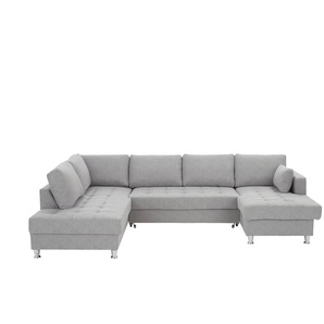 uno Wohnlandschaft  Mit Schlaffunktion Ana ¦ silber ¦ Maße (cm): B: 297 H: 84 T: 197.0
