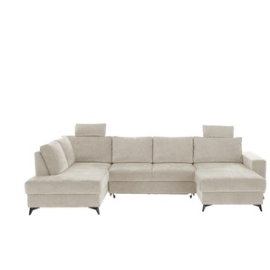 uno Wohnlandschaft mit Schlaffunktion Salamanca ¦ creme ¦ Maße (cm): B: 328 H: 104 T: 189.0