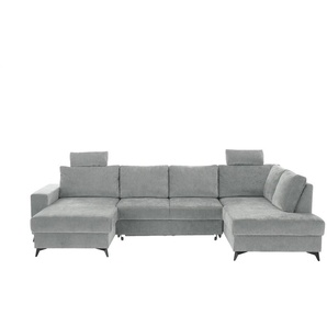 uno Wohnlandschaft mit Schlaffunktion Salamanca ¦ grau ¦ Maße (cm): B: 328 H: 104 T: 189.0