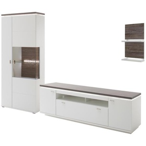 uno Wohnwand  Aurelia ¦ weiß ¦ Maße (cm): B: 310 H: 208 T: 50