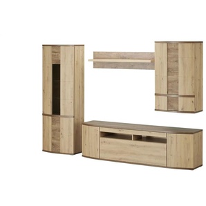 uno Wohnwand  Gabbro ¦ holzfarben ¦ Maße (cm): B: 357 H: 209 T: 50.0