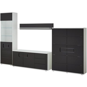 uno Wohnwand  Talia ¦ schwarz ¦ Maße (cm): B: 320 H: 207 T: 48.0