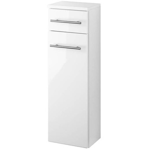Unterschrank 25cm Weiß/Hochglanz Weiß
