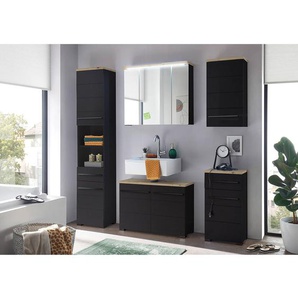 Unterschrank 38 x 73 x 30cm Schwarz/Schwarz